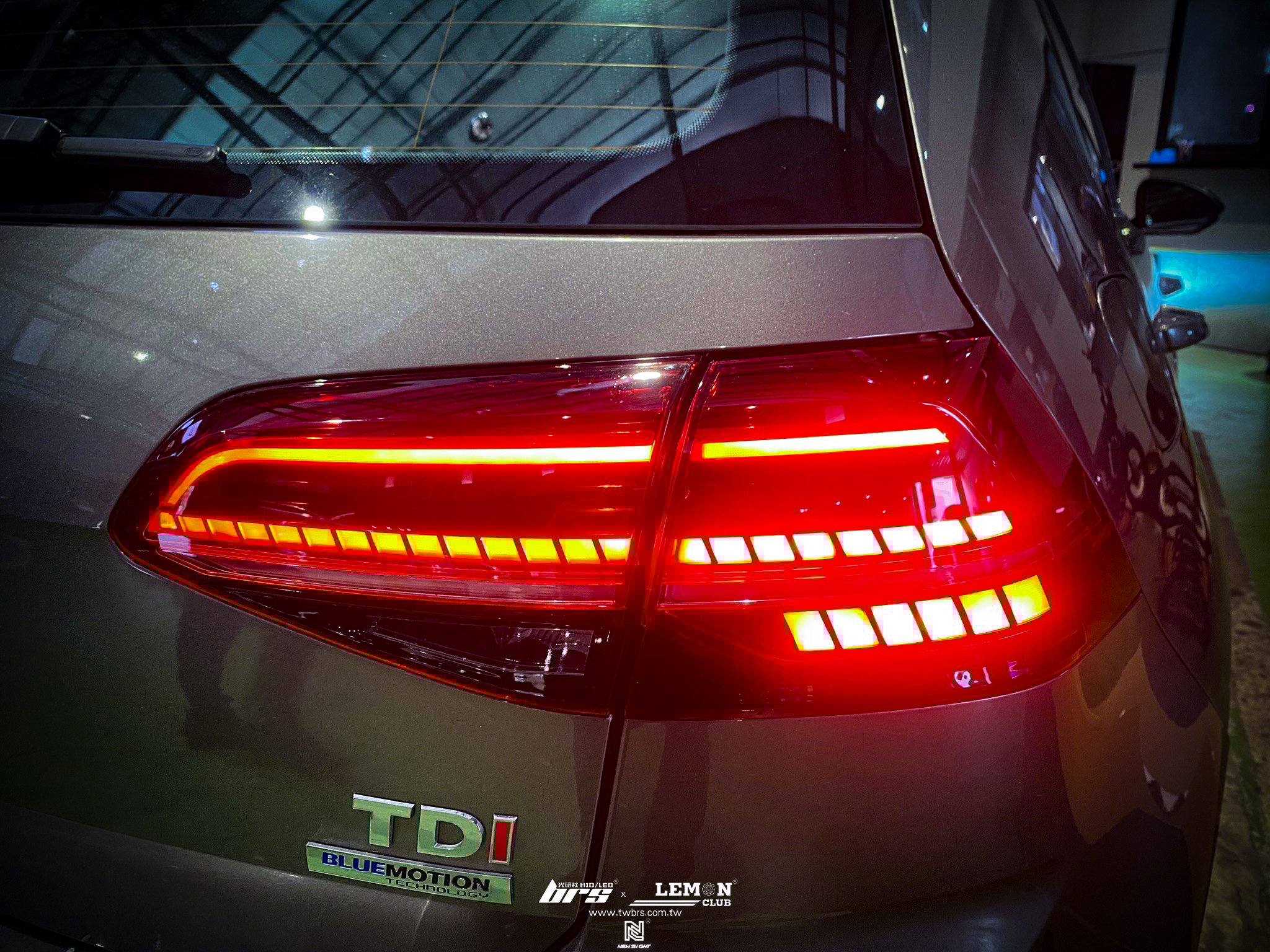 Volkswagen Golf 7 安裝 7改7.5代副廠流水LED尾燈