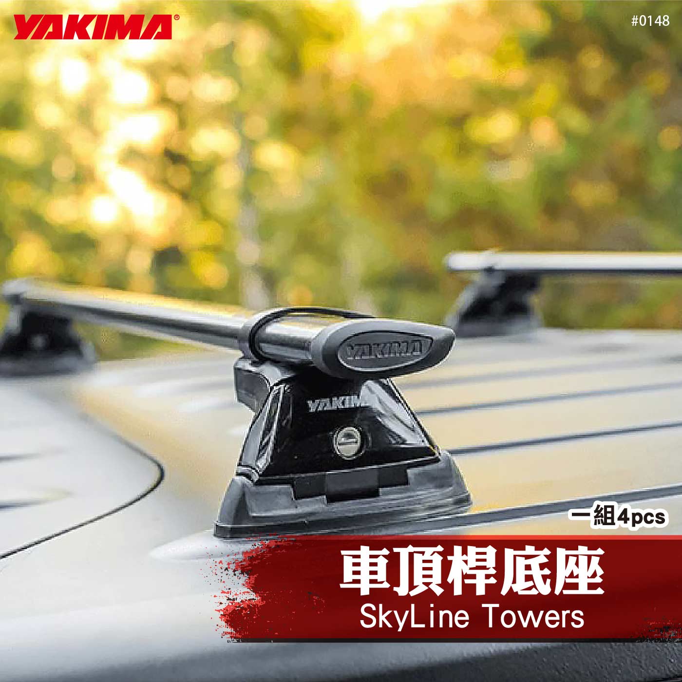 0148 SkyLine Towers 車頂桿底座(一組四個)