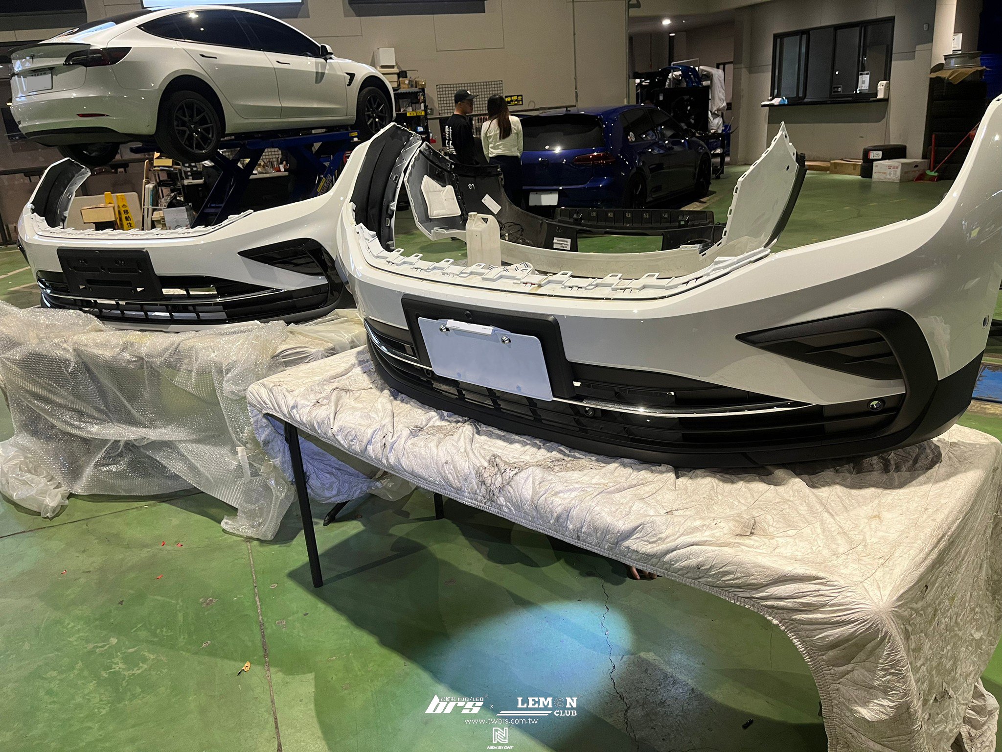 Volkswagen New Tiguan 安裝 原廠前保桿+21年式R-Line水箱罩