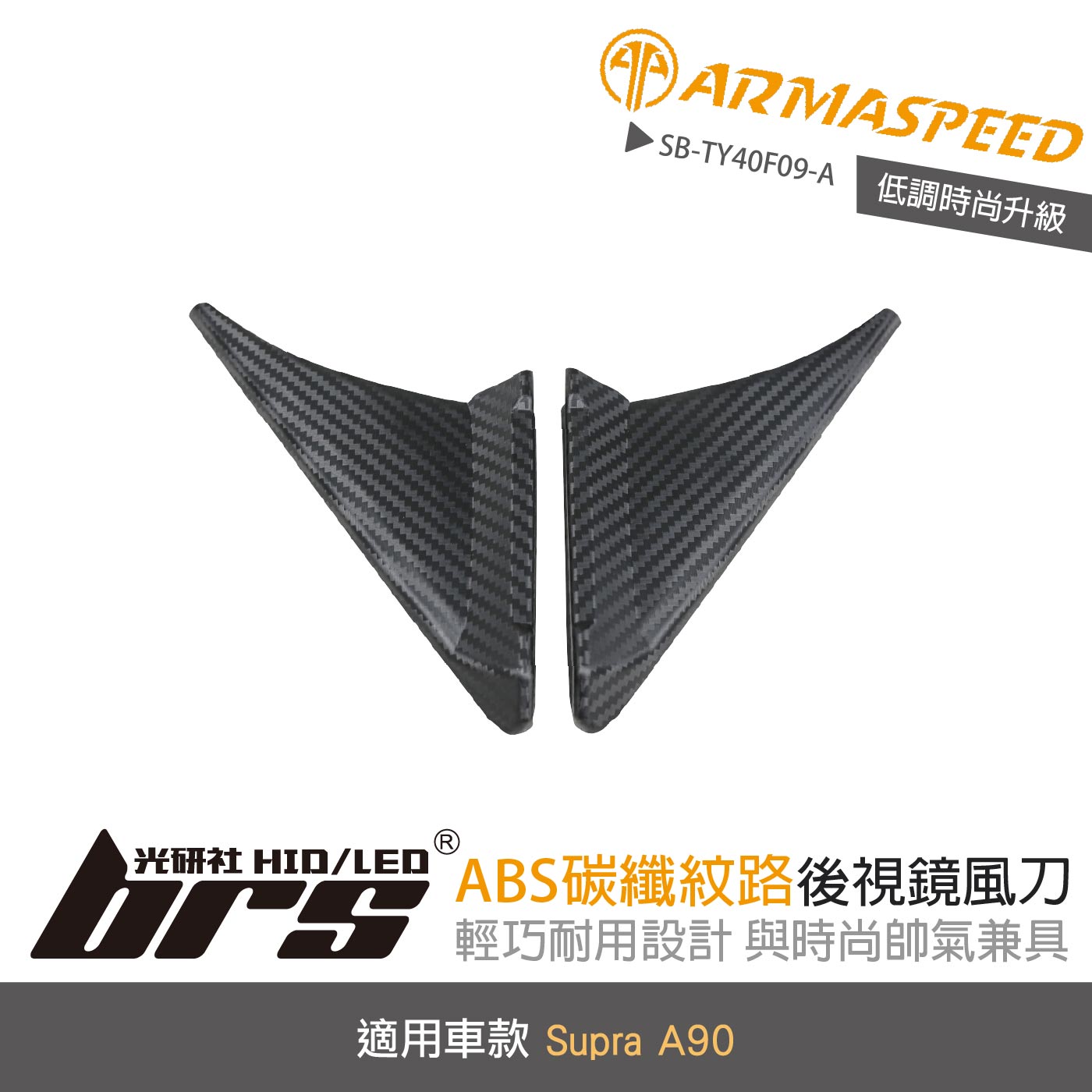 免運 免工資 SB-TY40F09-A Supra A90 ABS後視鏡風刀