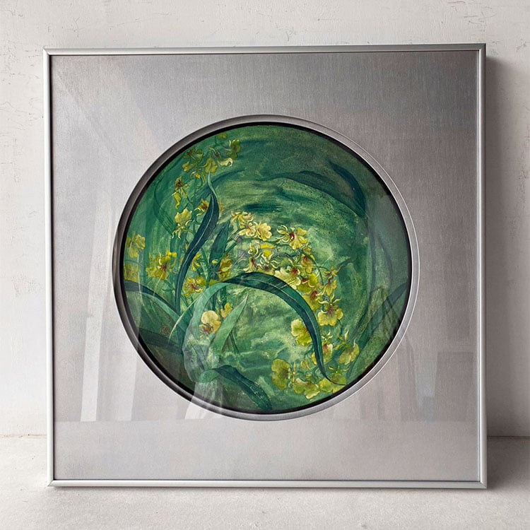 ｜膠彩｜#鋁框5303+雙層卡紙窗+壓克力