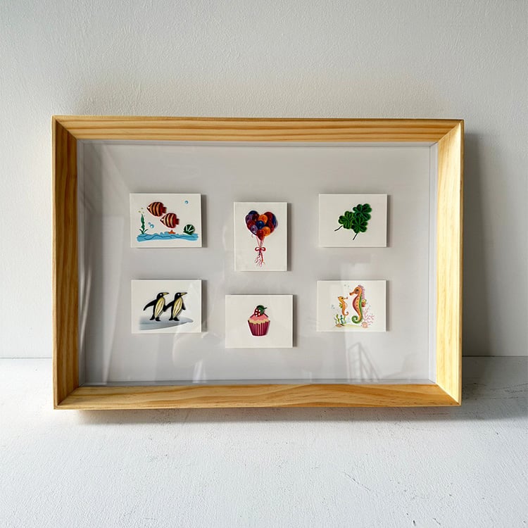 ｜紙捲小卡6合1｜#A62+圖懸浮