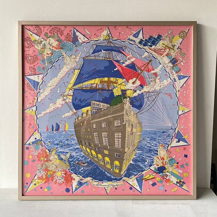 ｜Hermès愛馬仕90方巾｜#450