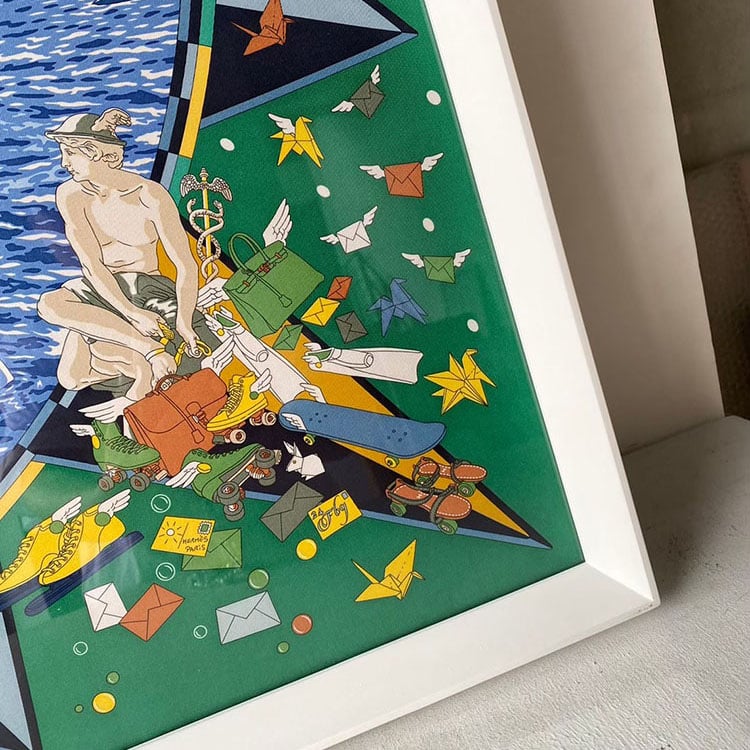 ｜Hermès愛馬仕90方巾｜#A62