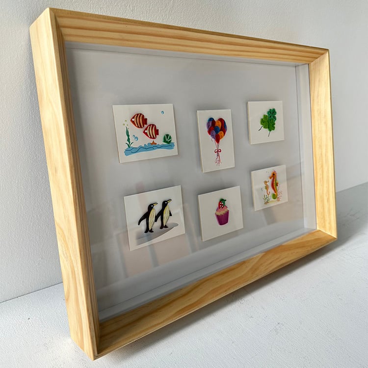 ｜紙捲小卡6合1｜#A62+圖懸浮