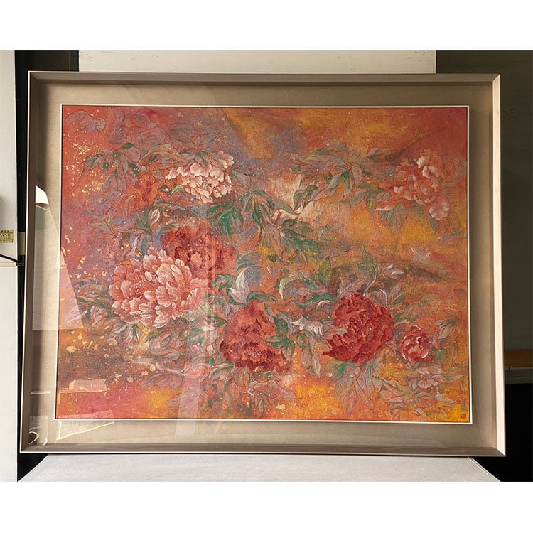 ｜膠彩｜#A92+細內框+壓克力(雙框)