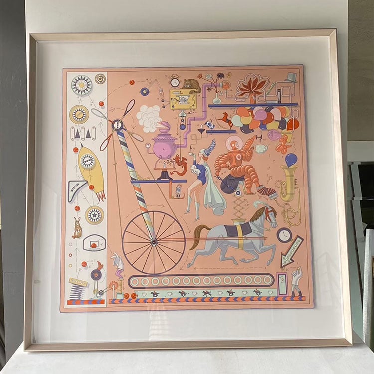 ｜Hermès愛馬仕90方巾｜#A62 懸浮