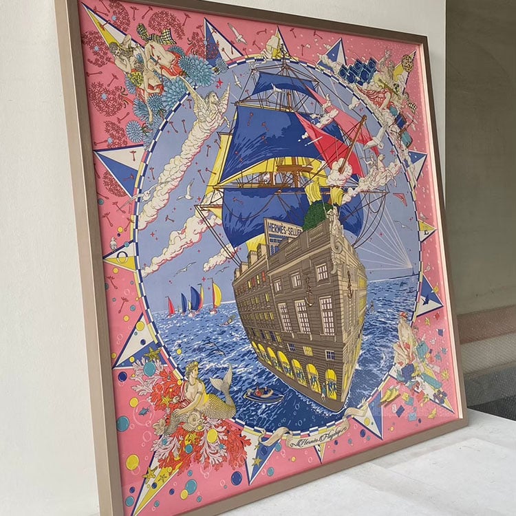 ｜Hermès愛馬仕90方巾｜#450