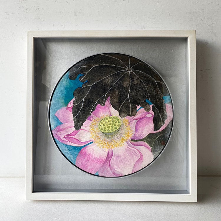 ｜膠彩｜#620+圓細內框+壓克力