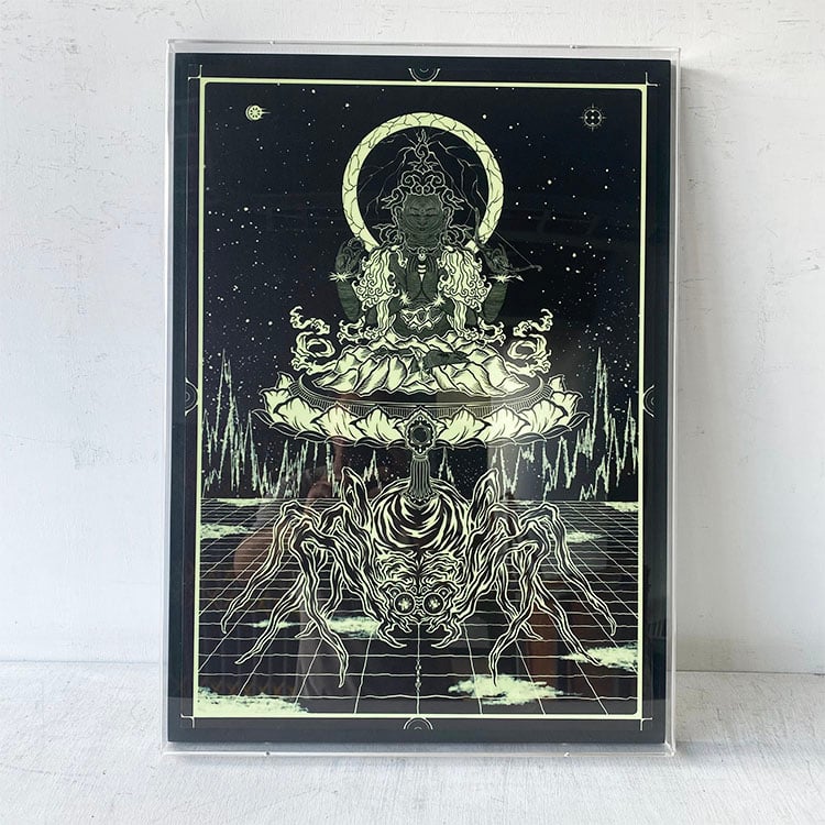 ｜夜光貼紙｜壓克力框罩+底框