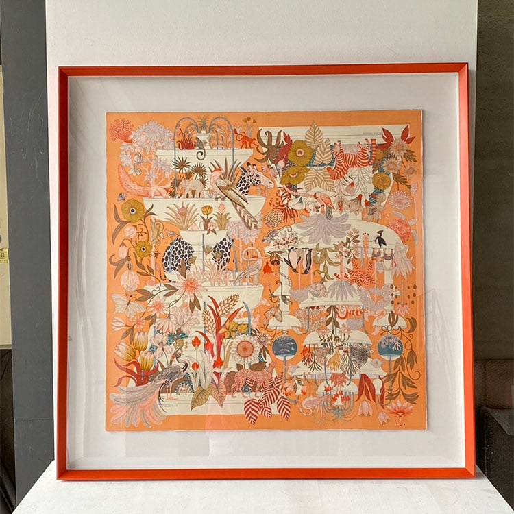 ｜Hermès愛馬仕90方巾｜#A62 懸浮