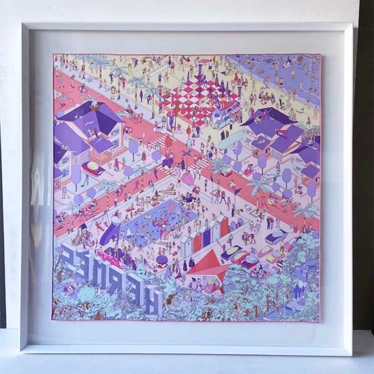 ｜Hermès愛馬仕90方巾｜#A62 懸浮