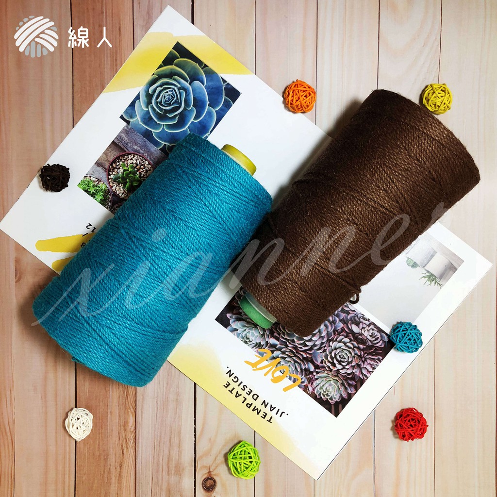 麻繩 3mm 大包裝 一公斤 黃麻繩