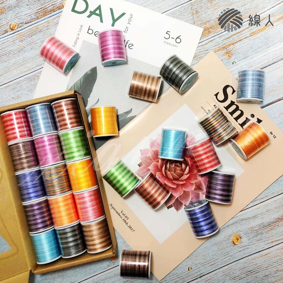 『線人』 漸層 段染線 絲繡線 湘繡線 春仔花 纏花 電繡 繡花線 裝飾線 機繡線 手縫