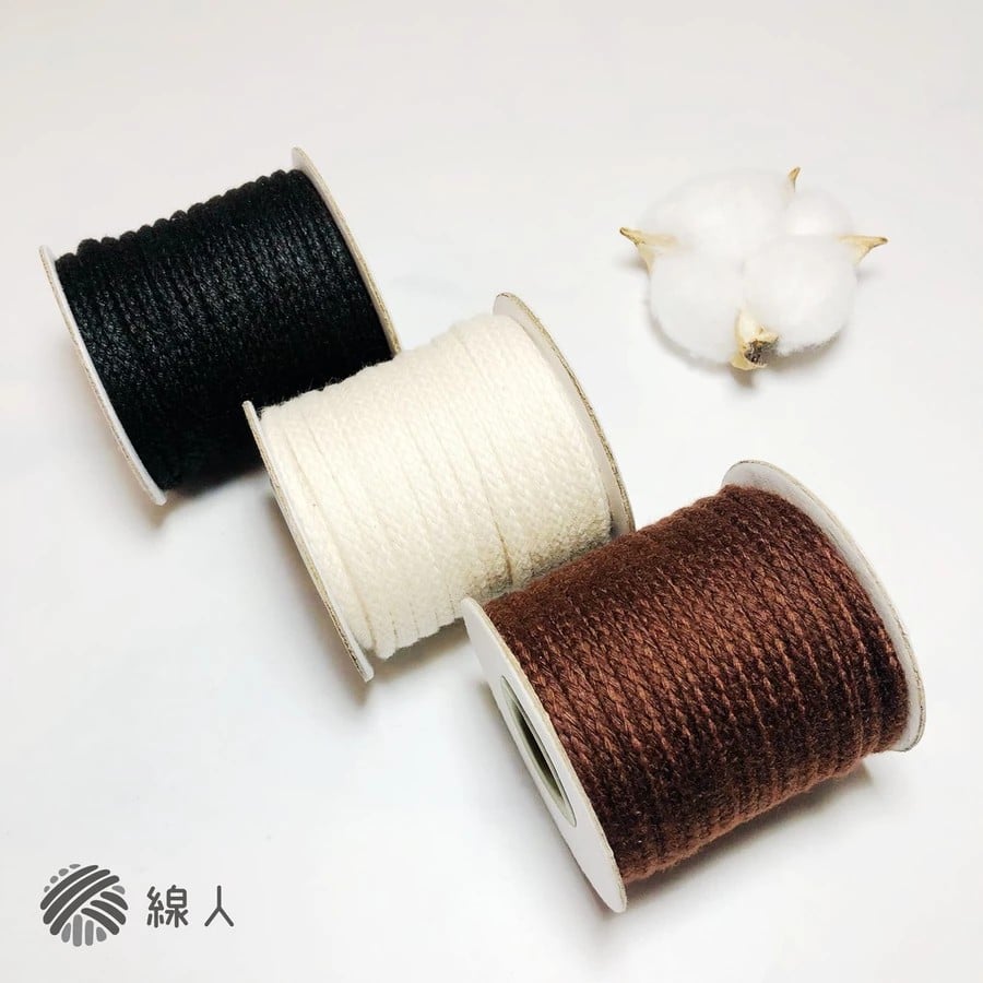 『線人』 棉繩 燈芯繩 60克 束口繩 編織 燈蕊 酒精燈繩 吸水盆栽 Macrame 3色