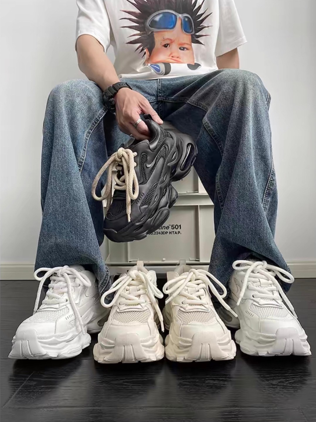 韓國 VBIN 六公分風浪氣墊老鞋