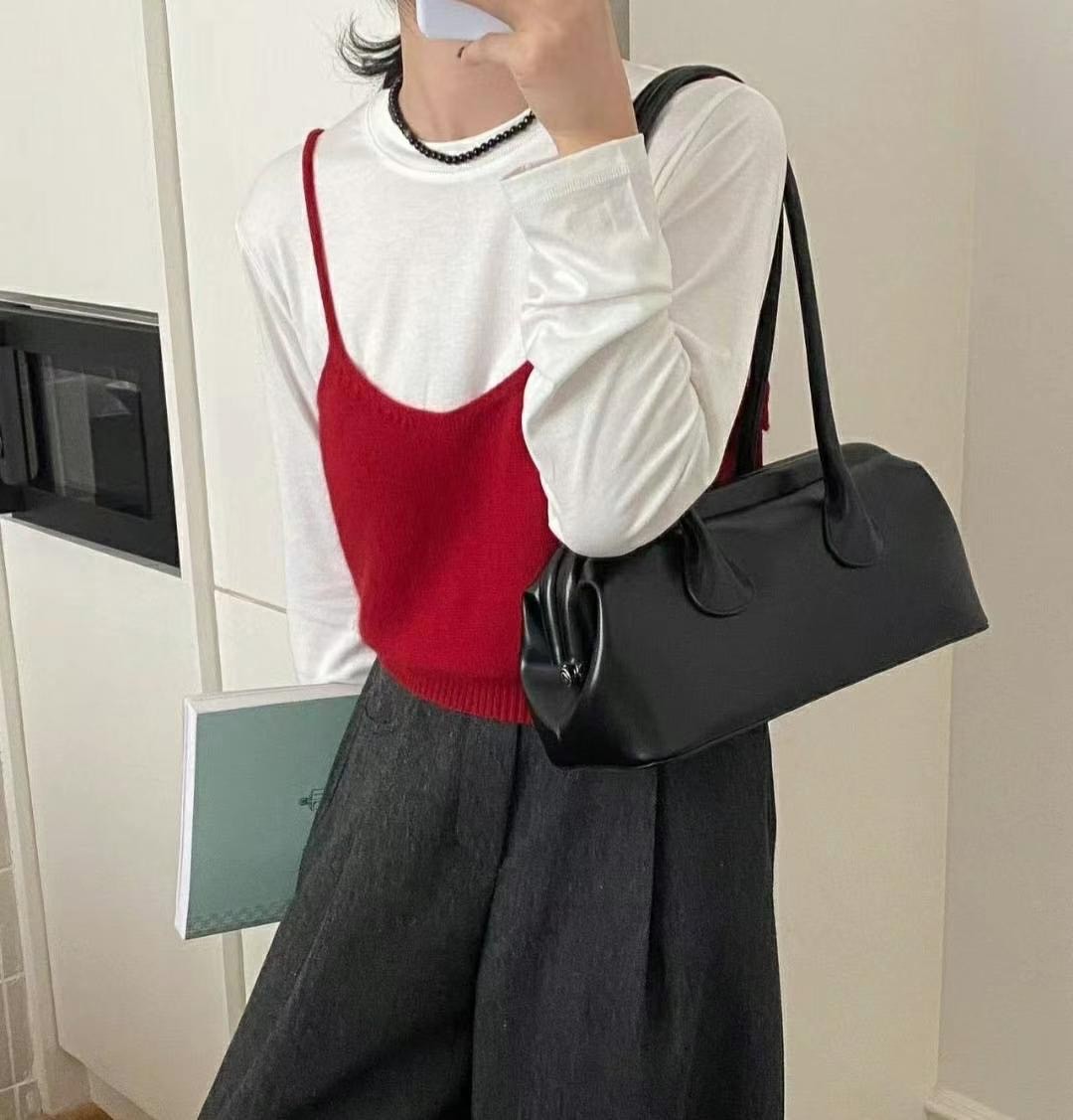 韓國TRO 高級感法棍軟皮腋下包