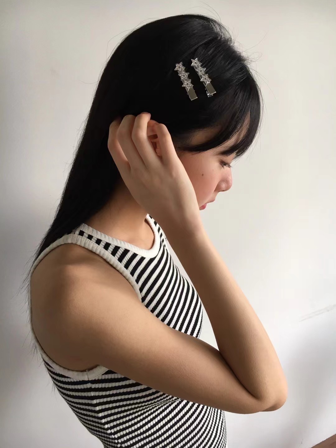 韓國NYU 遂星星辰小款一字夾