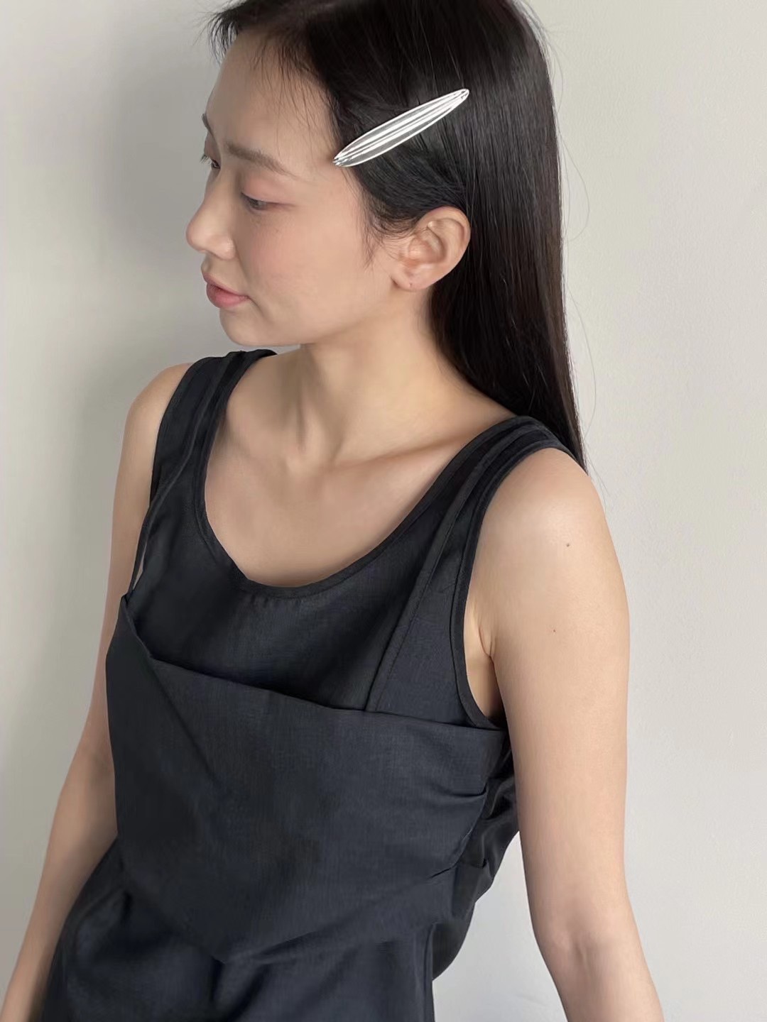 韓國NYU 時光迴廊金屬竹葉釦夾