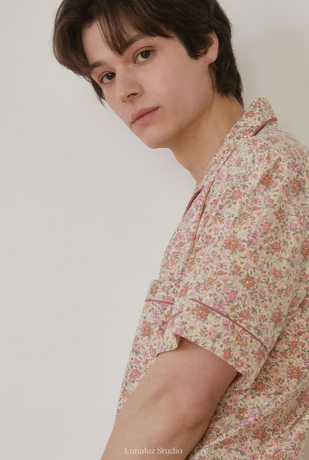 韓國 LUNA 法式鄉村碎花男生情侶套裝睡衣