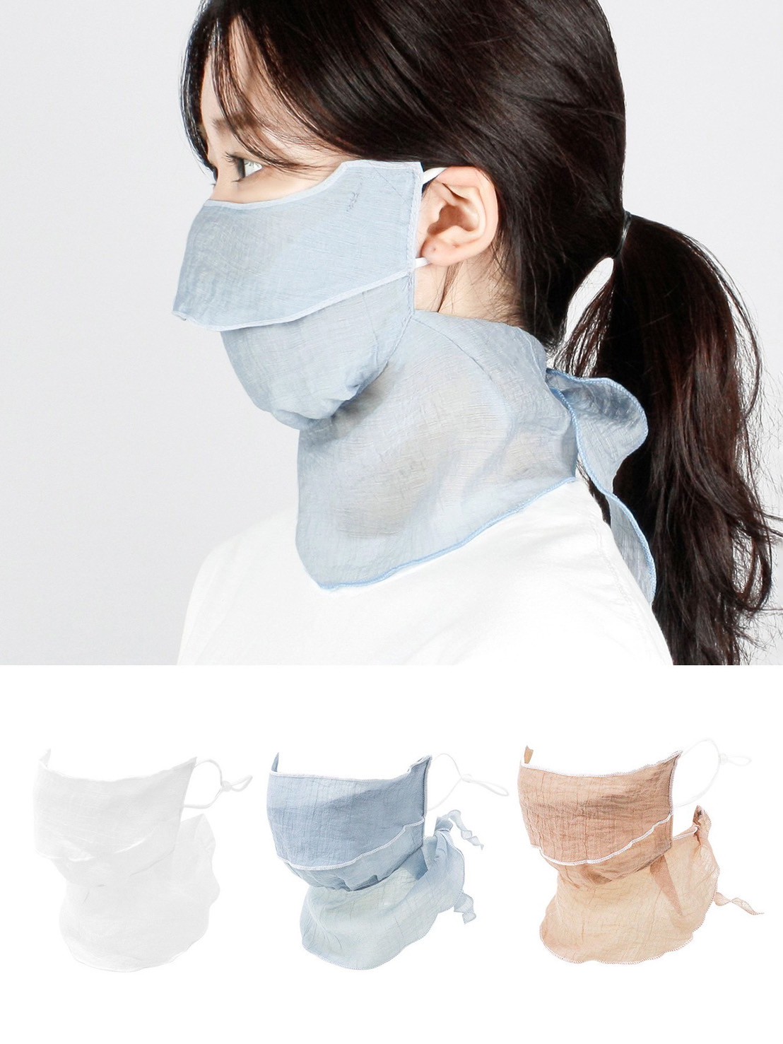 韓國 LEG Tencel 天絲透氣抗悶熱紗網防曬口罩