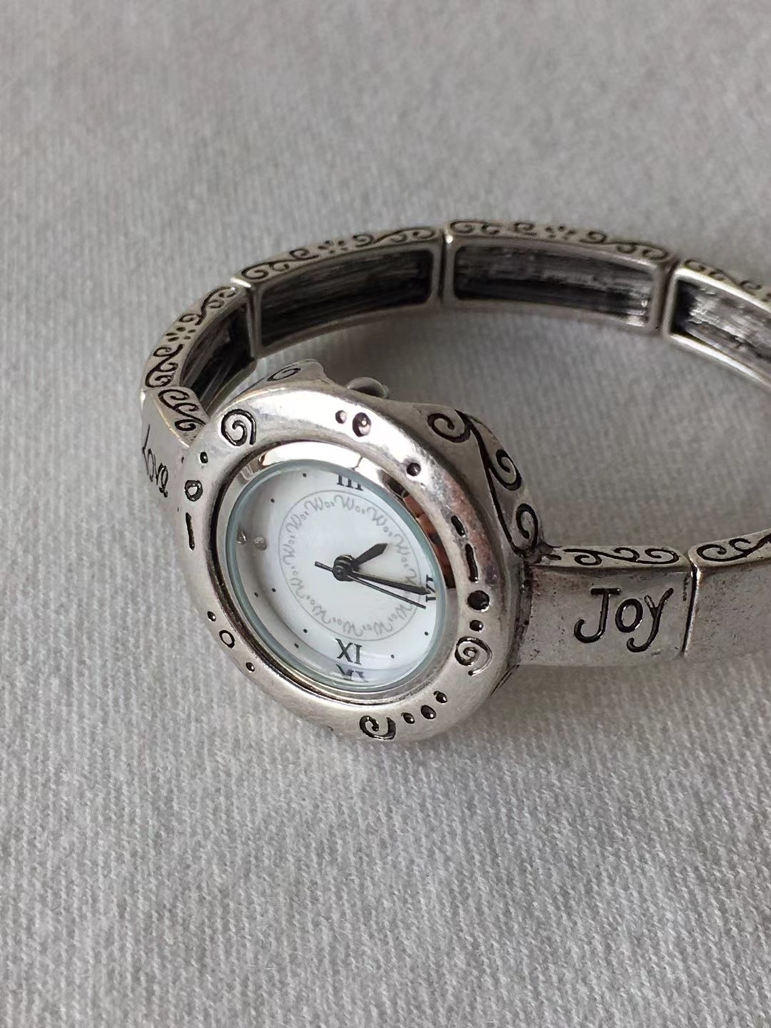 韓國NYU 法式古典石刻JOY幸運手錶
