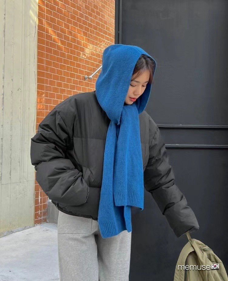 韓國爆款連帽圍巾 現貨(100%羊毛)