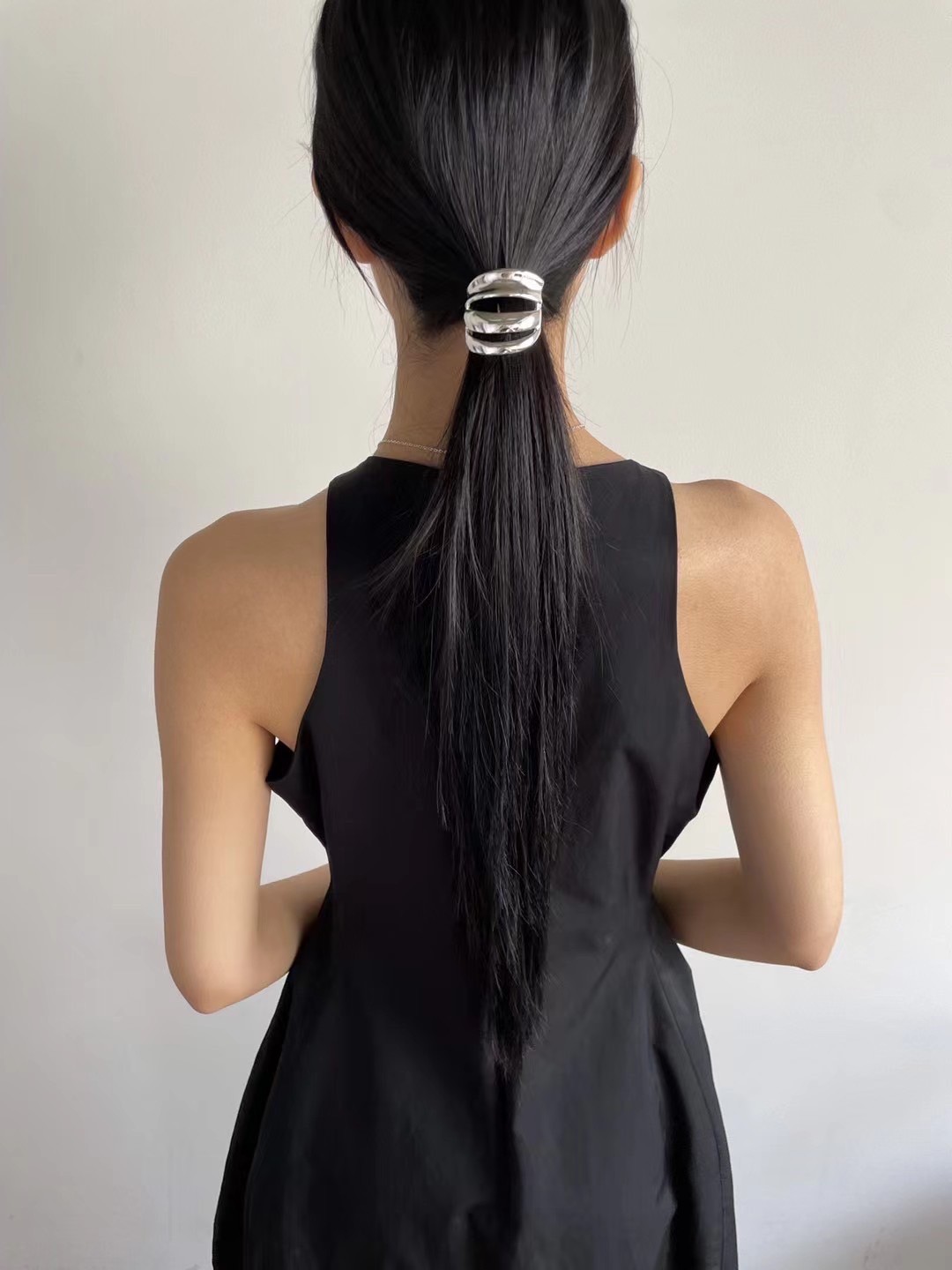 韓國NYU 復古金屬三爪不規則髮扣髮飾