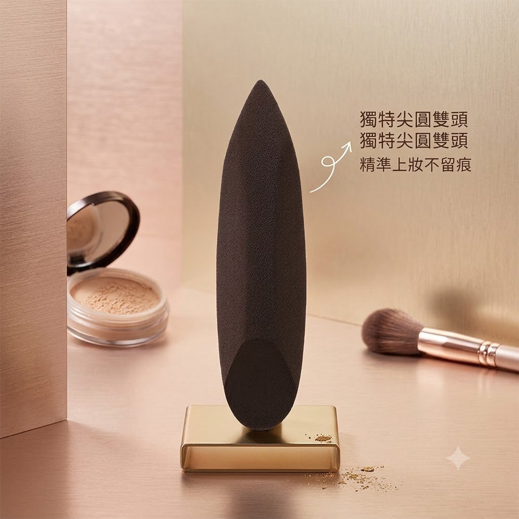 神筆美妝蛋細節粉撲