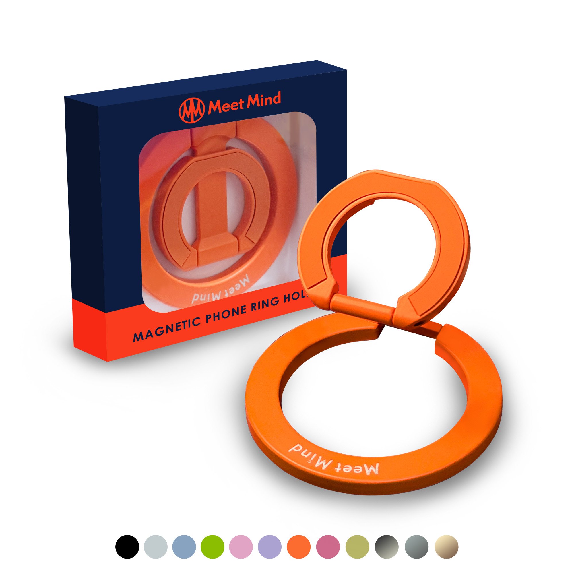 雙軸雙磁吸Z型鋅合金手機指環支架