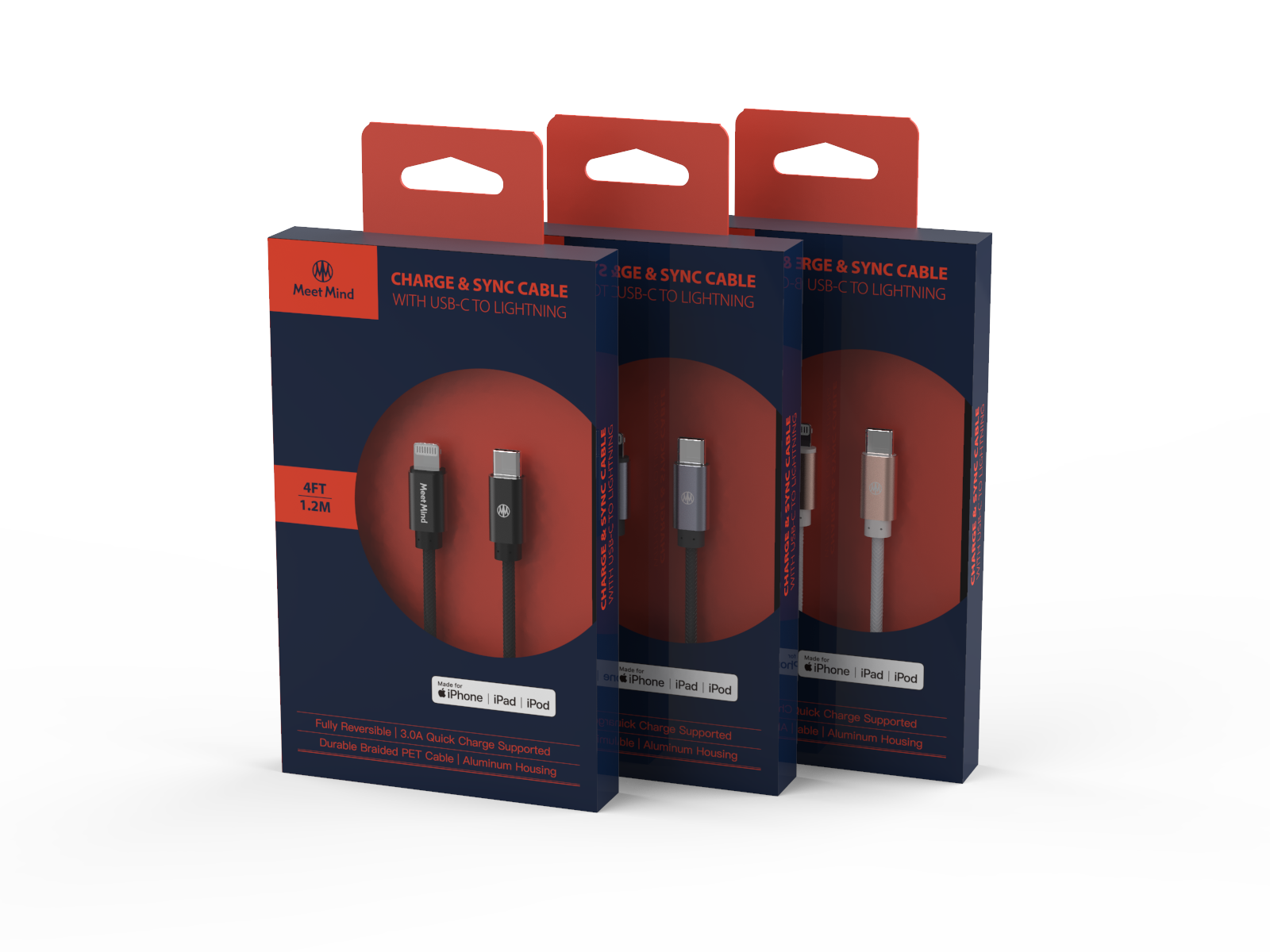 (5折福利品出清) for Apple Type-C to Lightning MFi編織線1.2M