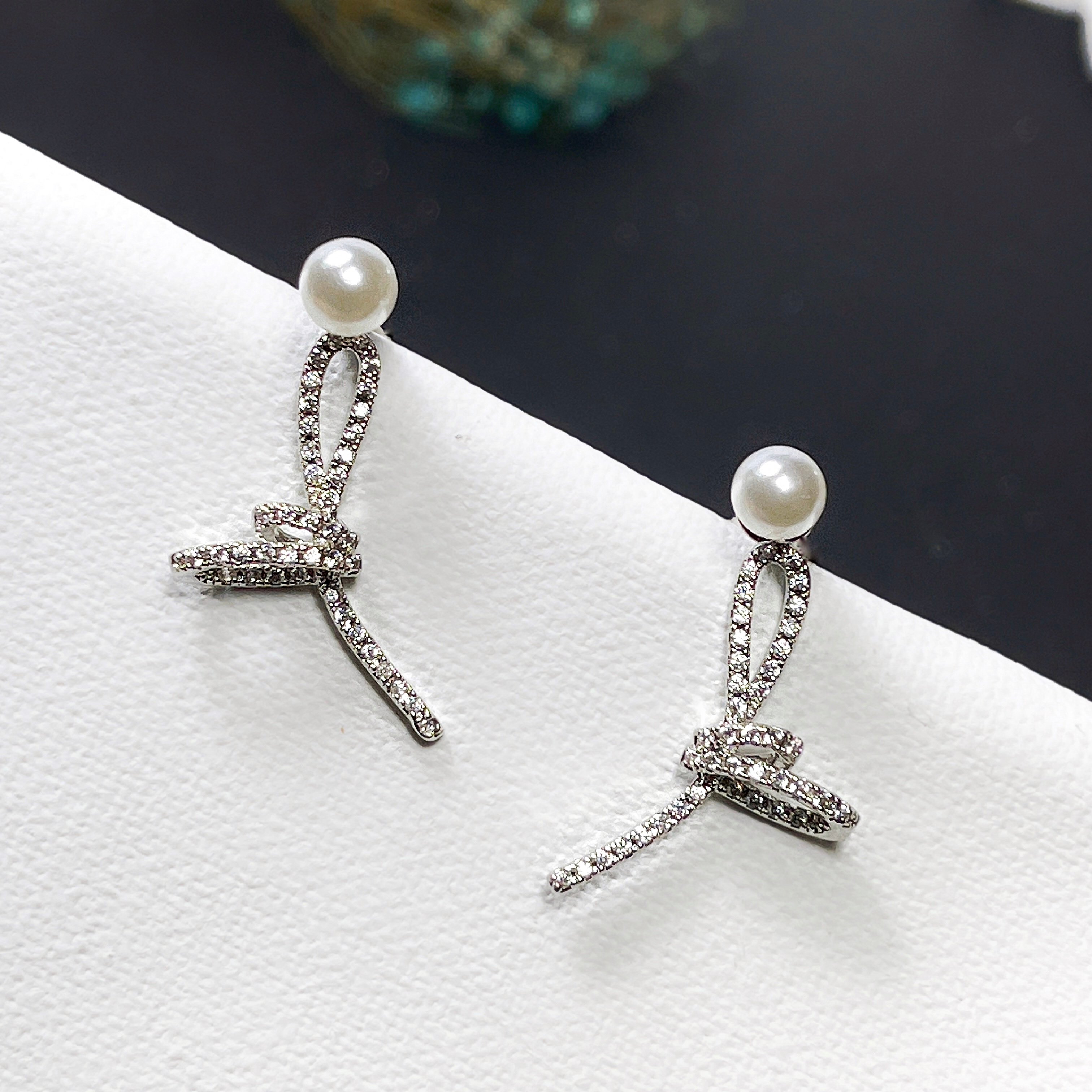 【 淳飾 】銀針｜氣質珍珠閃鑽 1451912