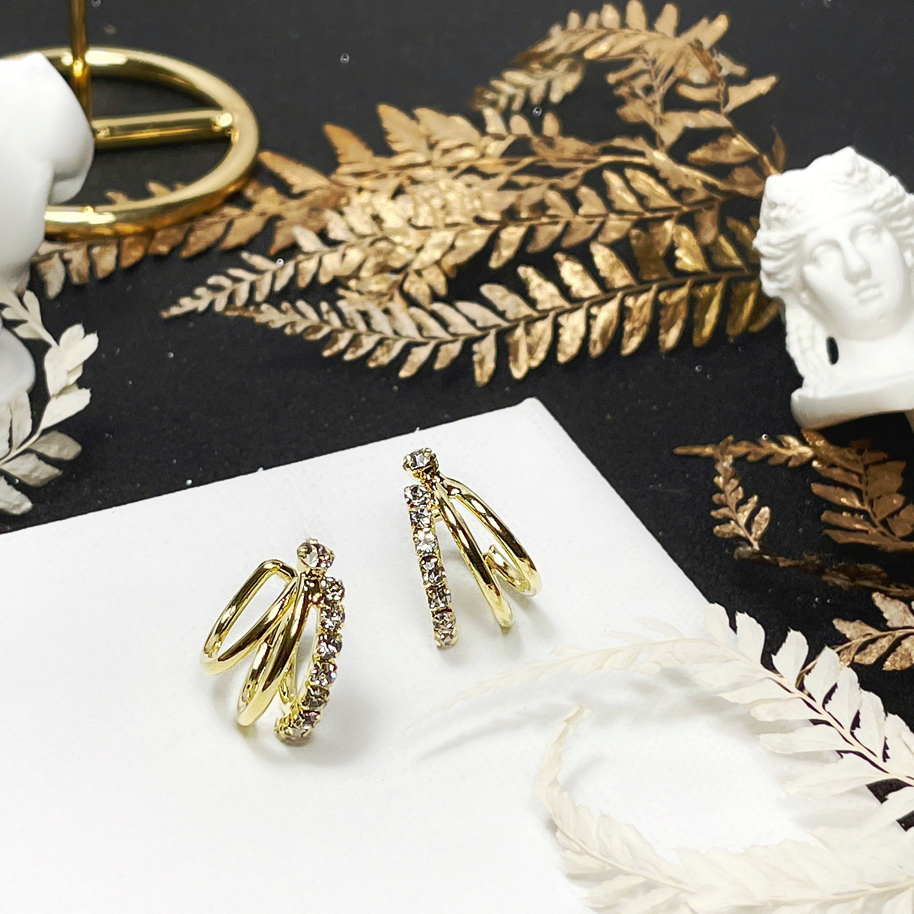 【 淳飾 】銀針｜C 型鋯石交織款 332511