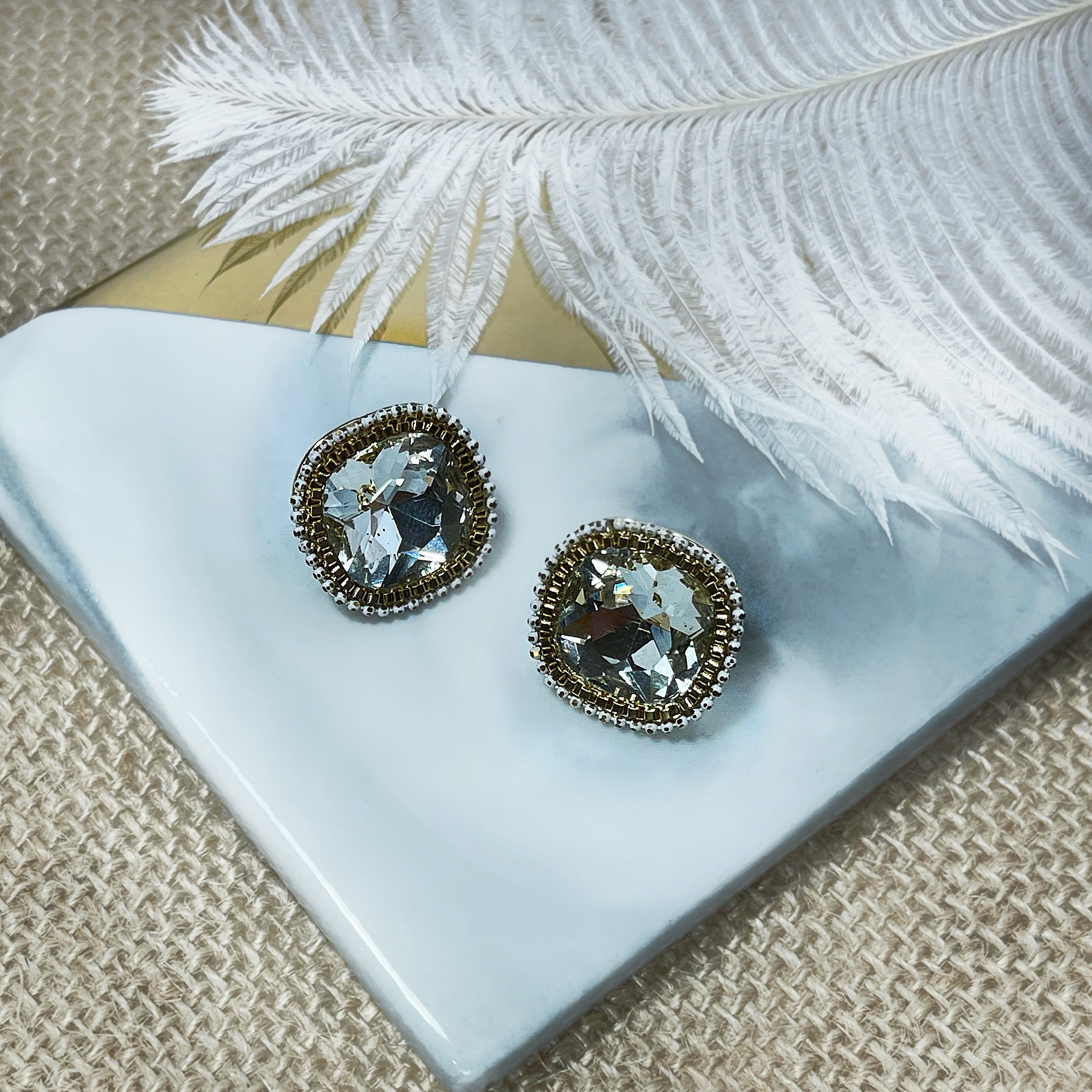 【 淳飾 】銀針｜奢華幾何鋯石水鑽 16121922