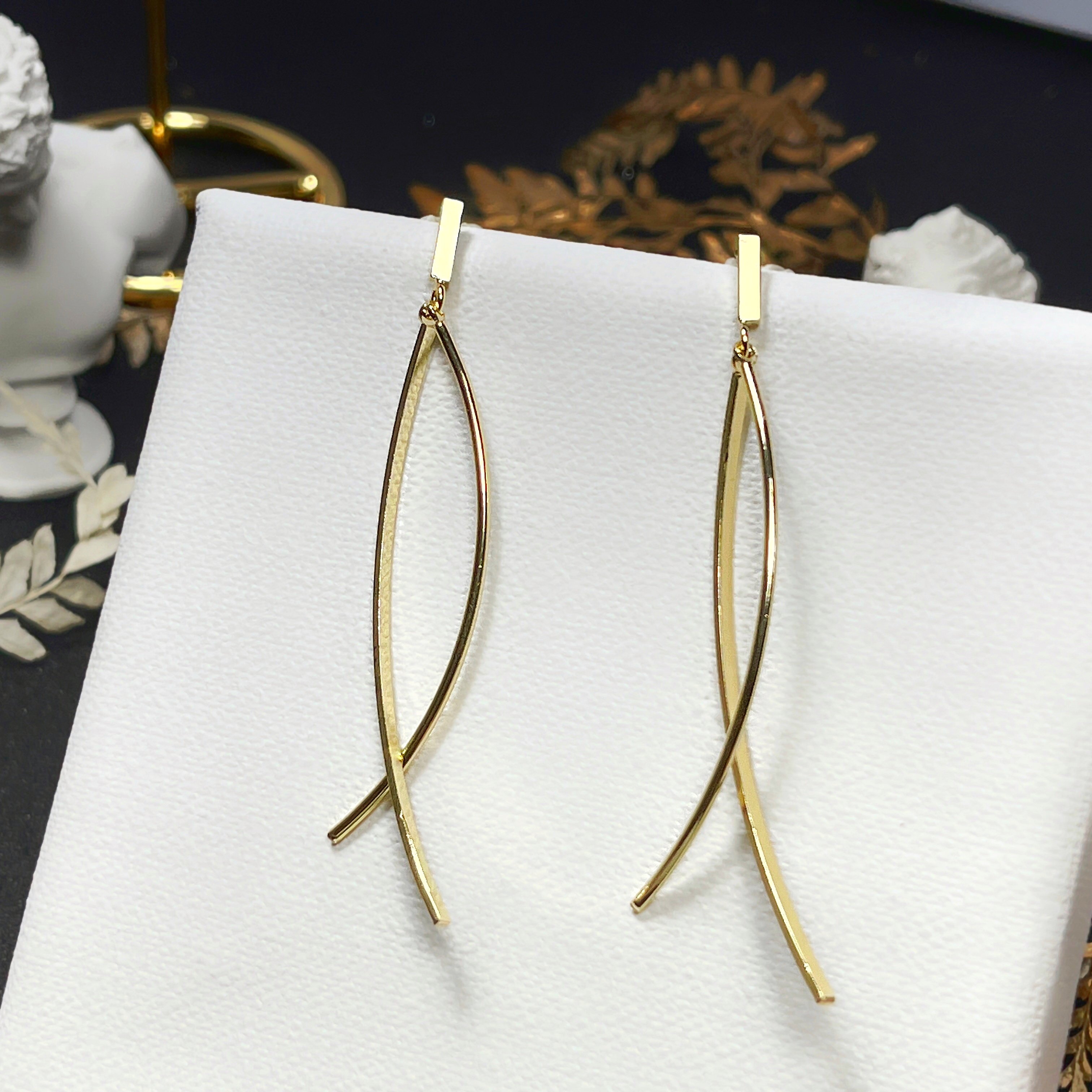 【 淳飾 】銀針｜顯瘦交叉金屬款 1451914