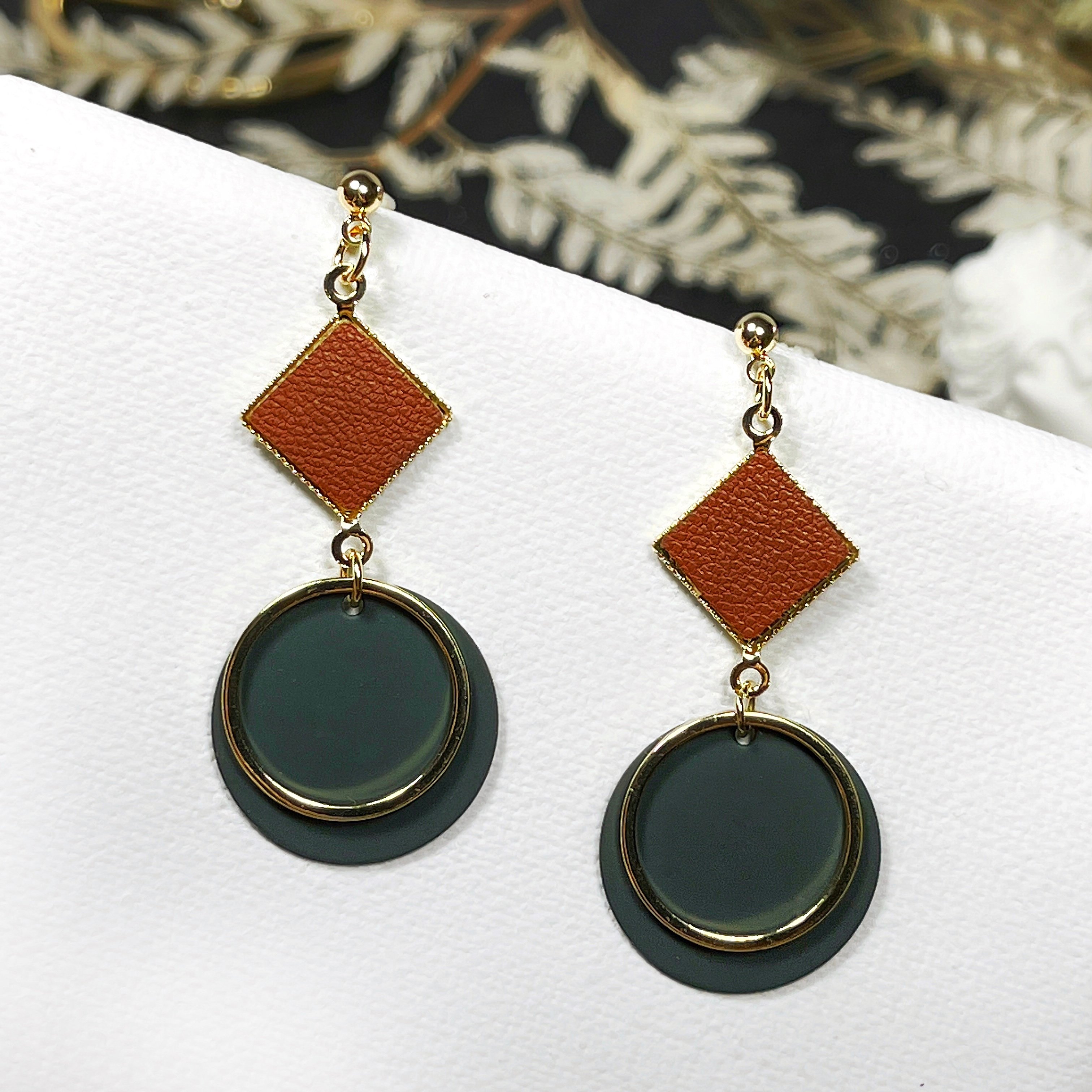 【 淳飾 】銀針｜個性皮革紋飾撞色 332501