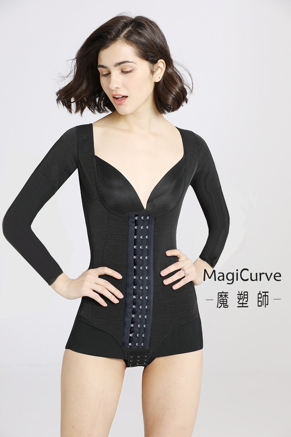 【魔塑師】塑手臂 A-062 高丹尼連身塑腹平腳褲(可含胸罩)