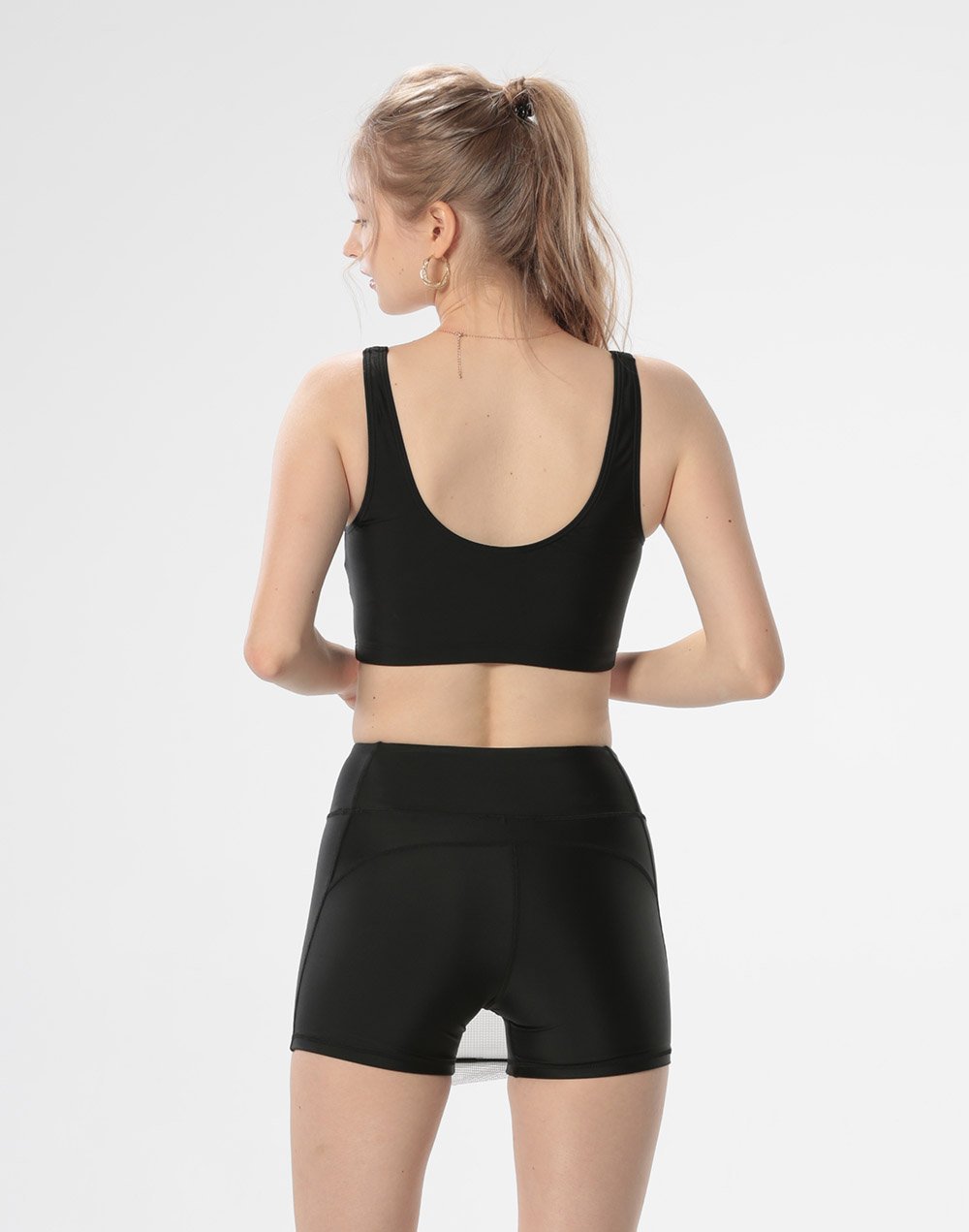 Haolang經典黑挖背比基尼TOP