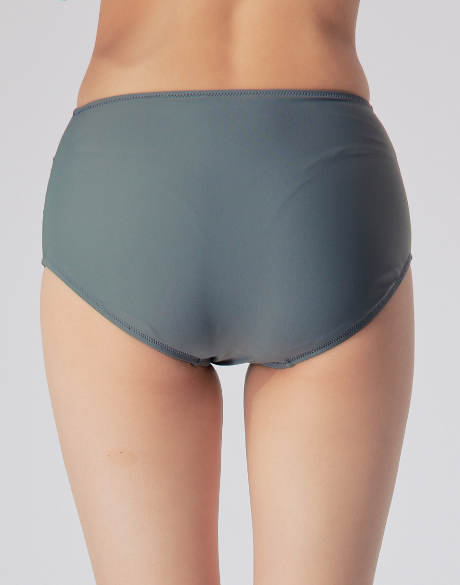 Haolang 炭灰綠高腰比基尼褲