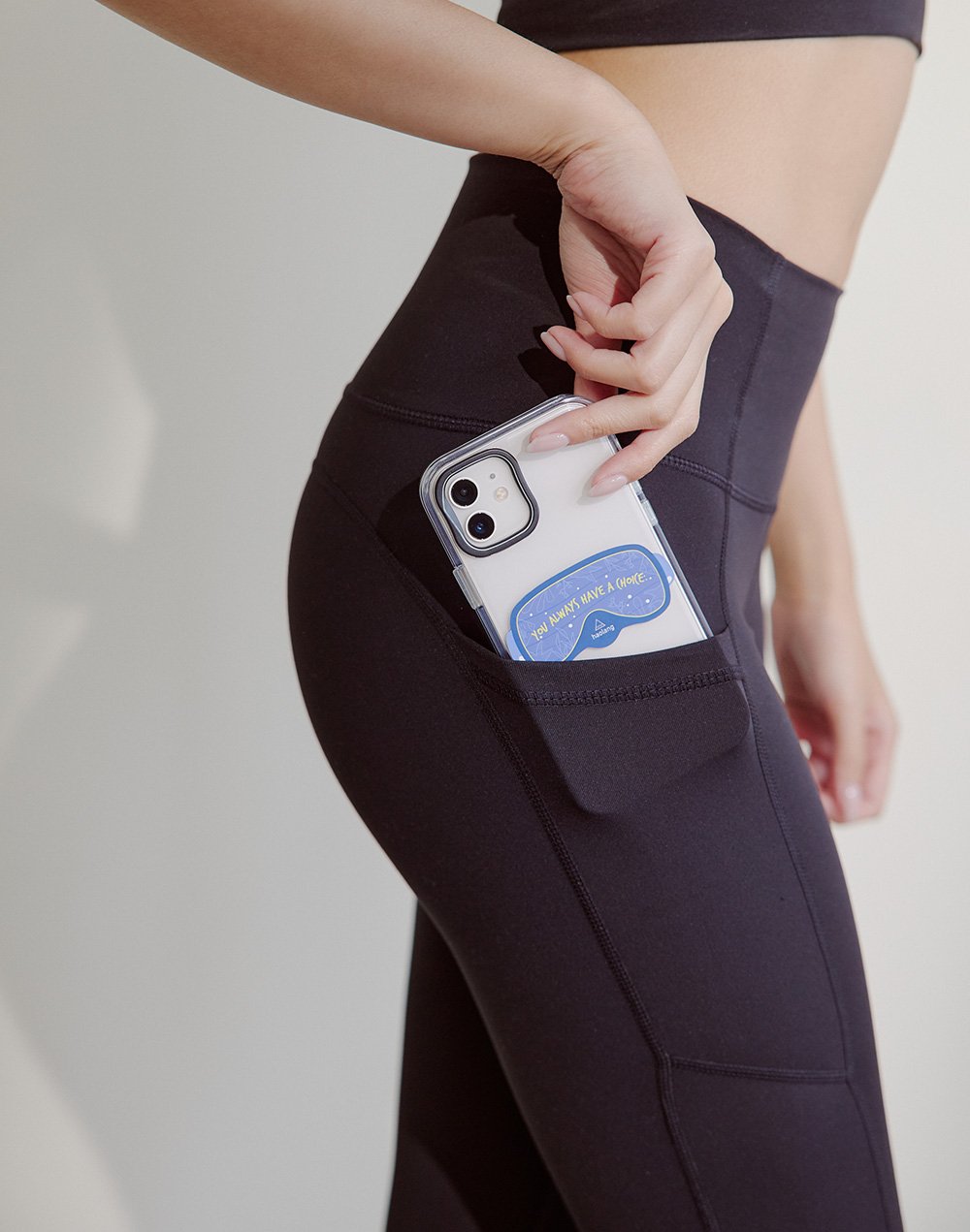 Haolang 墨黑運動緊身長褲/Leggings