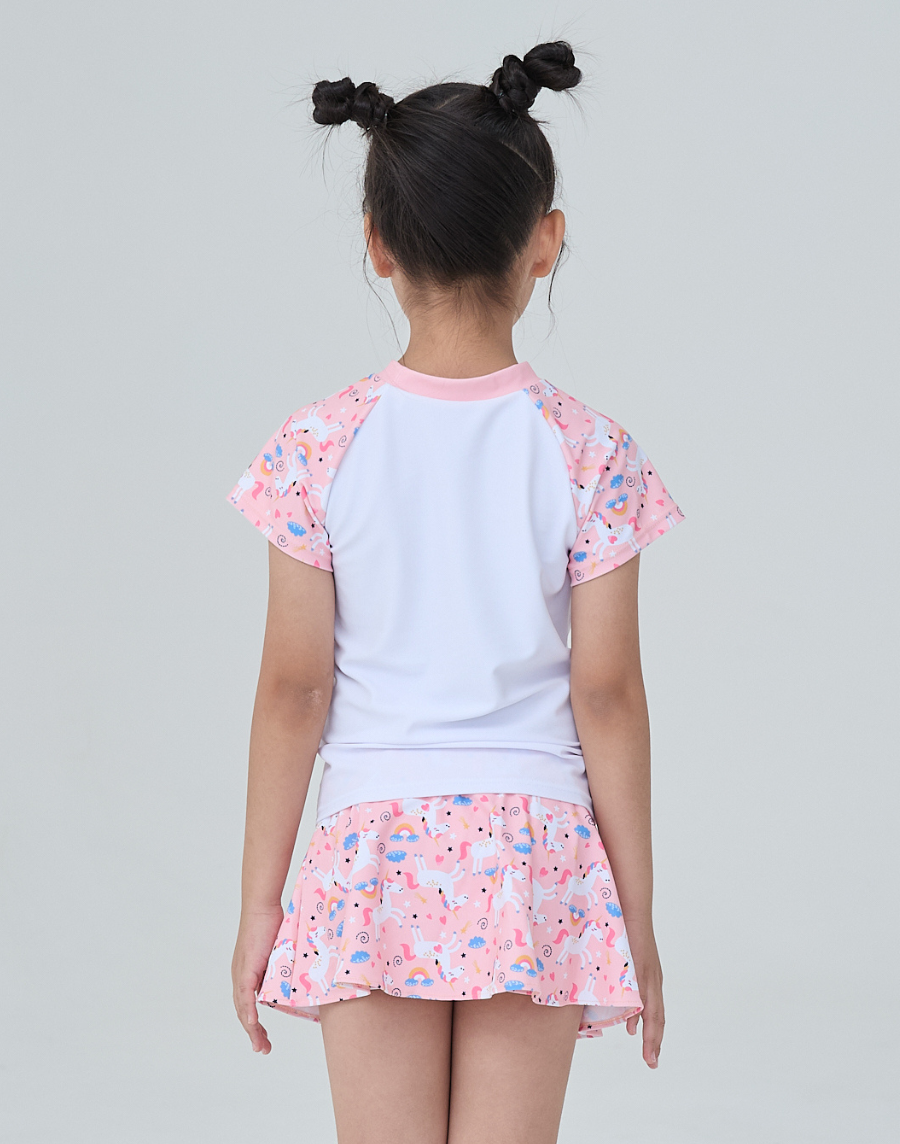 Haolang  粉紅小馬女童兩件式泳衣
