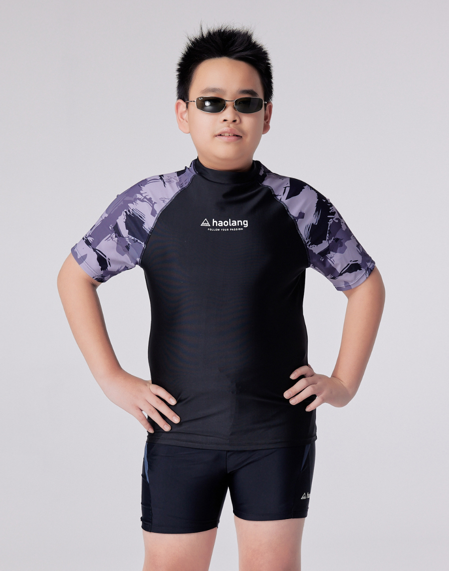 Haolang 街頭塗鴉大童短袖泳衣55704