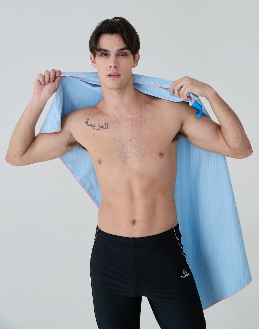 Haolang 天空藍超吸水運動浴巾