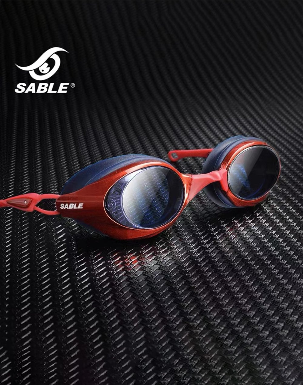 Sable極限運動偏光平光泳鏡｜偏光水精藍膜鏡片