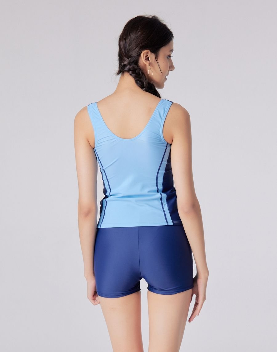 Haolang 天藍浪花游泳兩件式泳衣