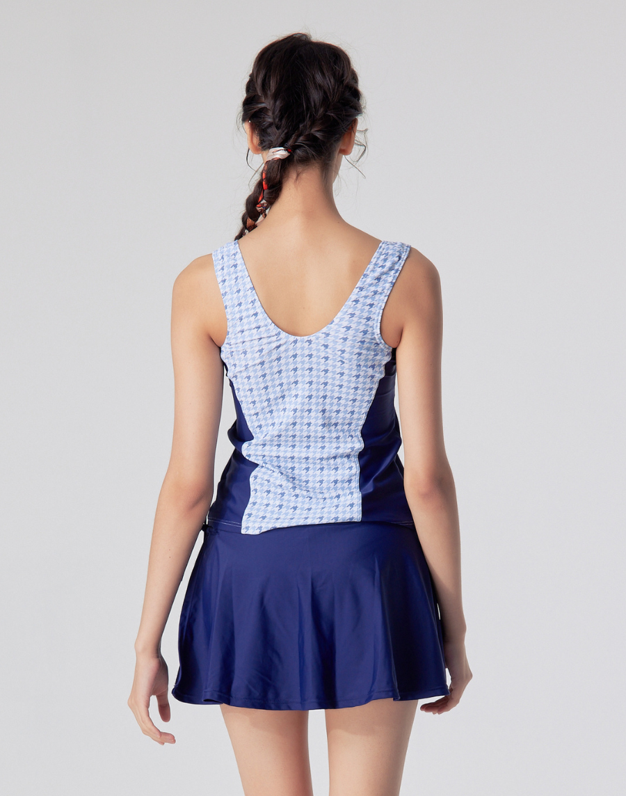 Haolang 千鳥格兩件式泳衣