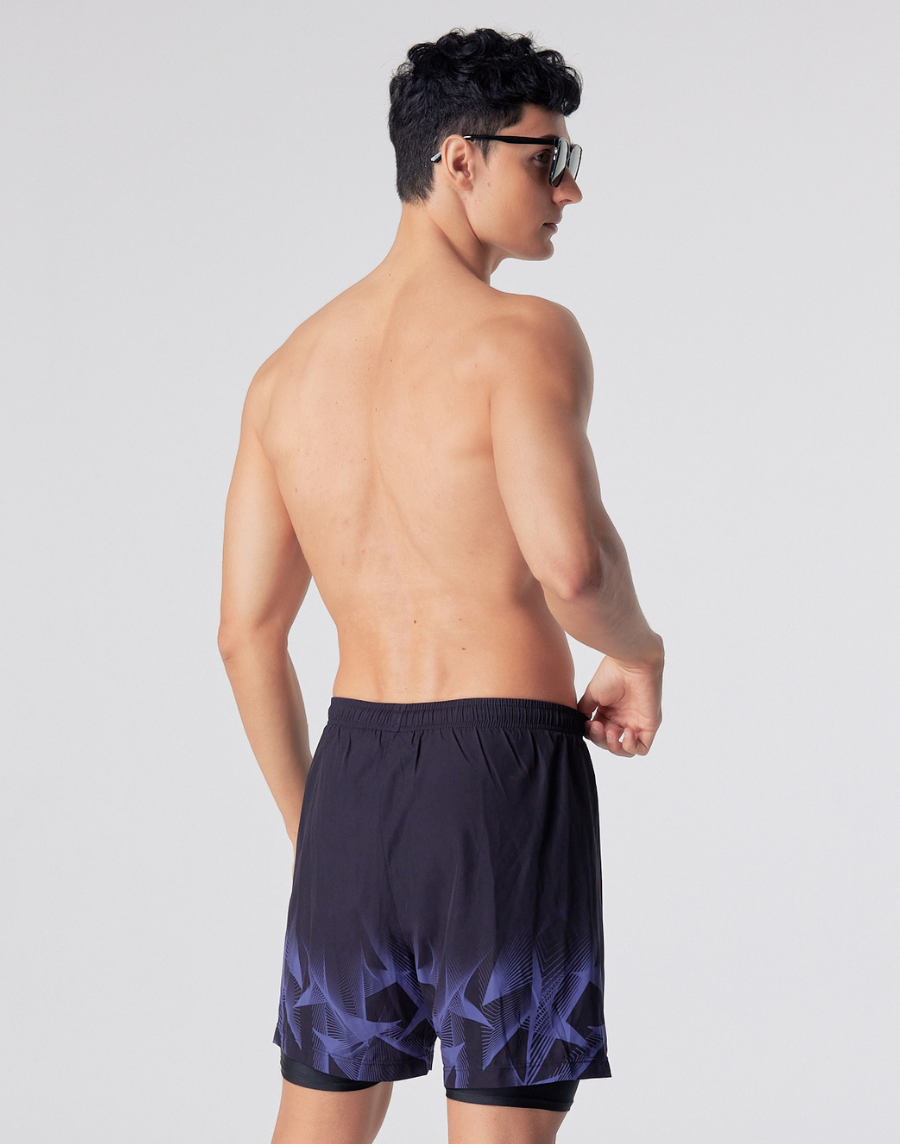 Haolang 黑潮幾何潛行雙效褲/加大尺碼