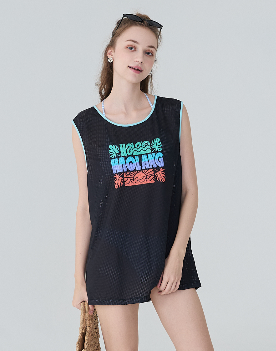 Haolang 中性海島透氣背心罩衫