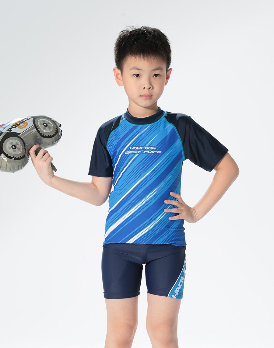 Haolang 小隊長男童短袖泳衣(上衣)