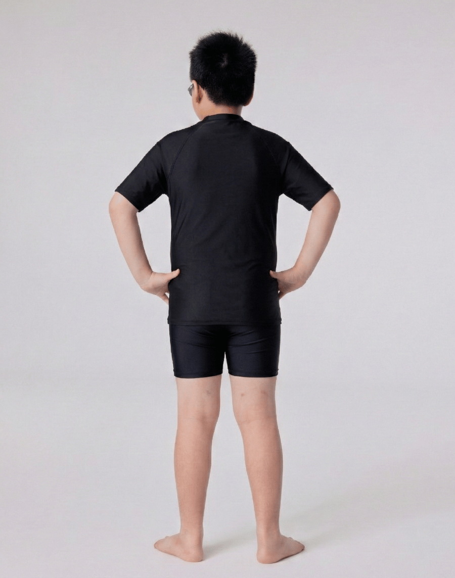 Haolang 螢光動能大童短袖泳衣56701